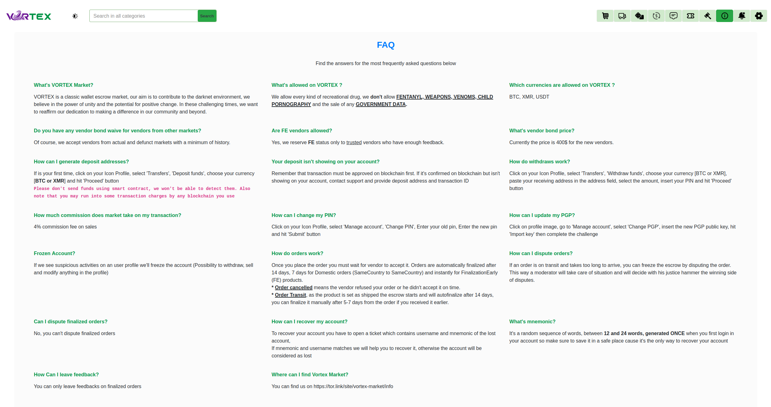 Vortex Market FAQ Guide – Security and Registration